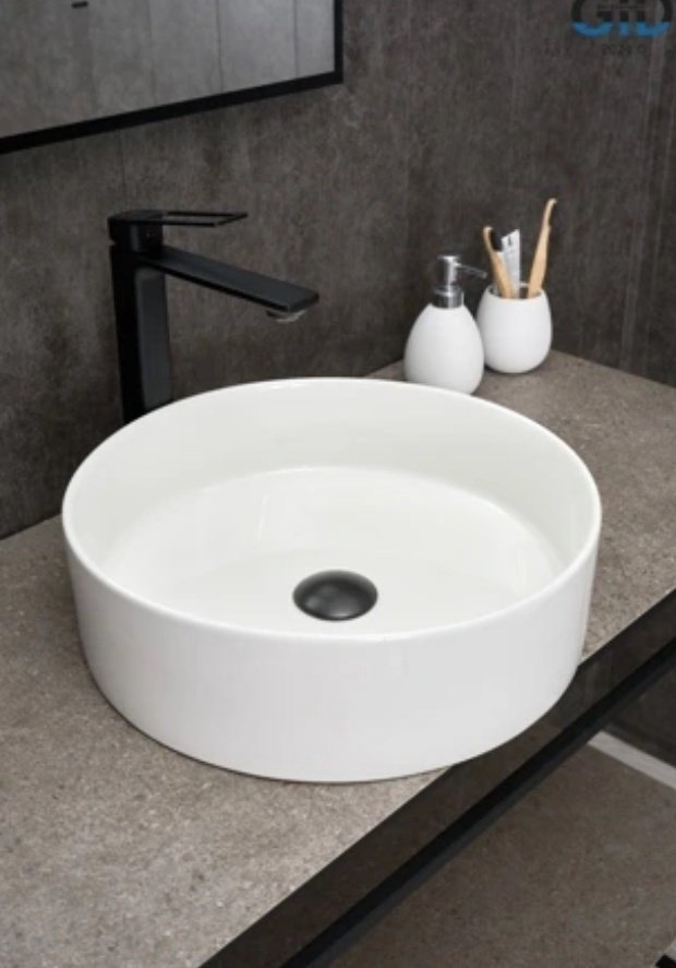 Раковина GID-ceramic N9423 накладная круглая 40, керамика купить,66764