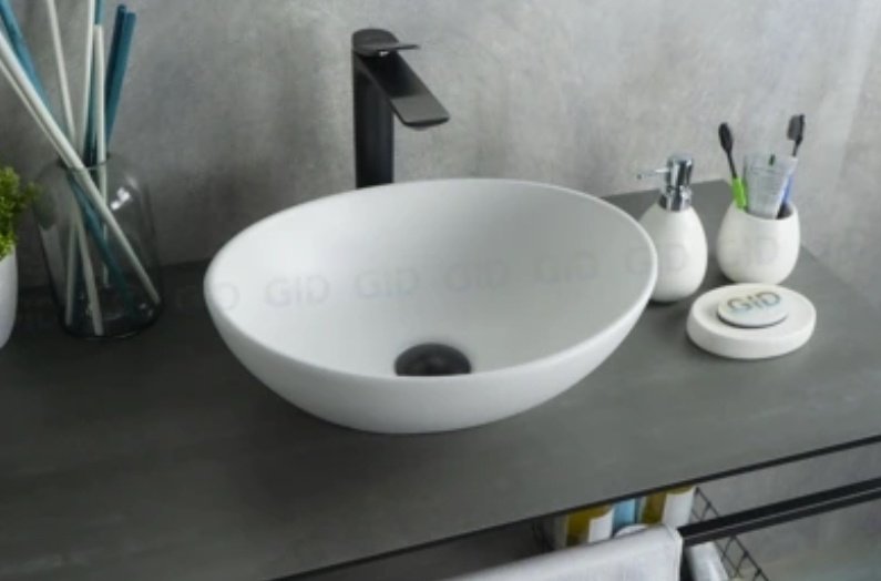 Раковина GID-ceramic N900 накладная овальная 41, керамика