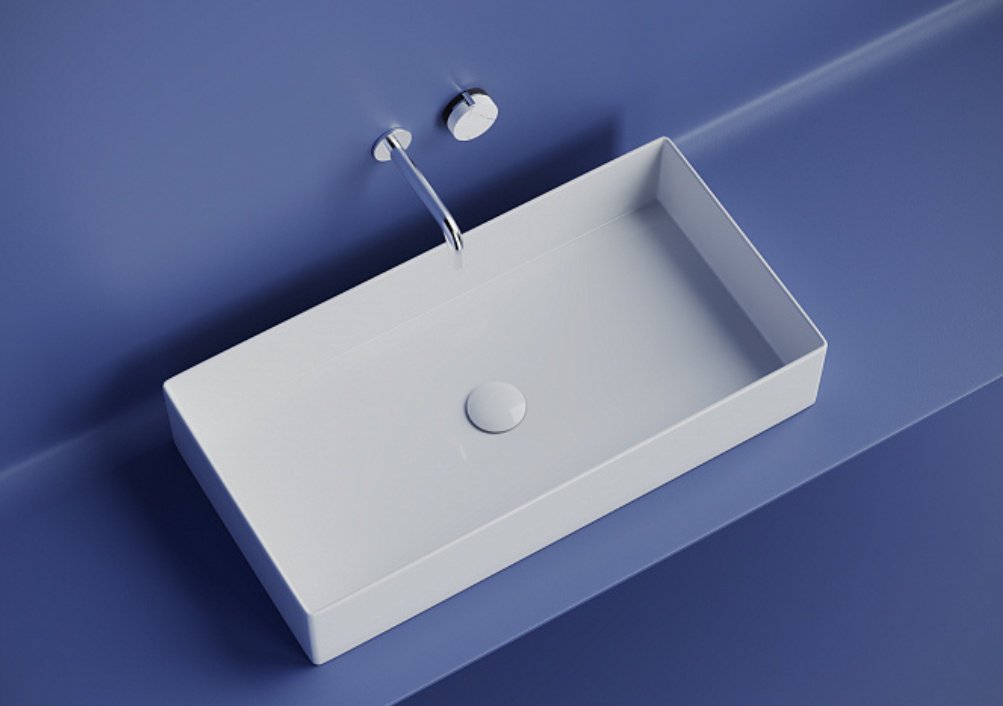 Раковина Ceramicanova Element CN6071 накладная прямоугольная 70, санфарфор