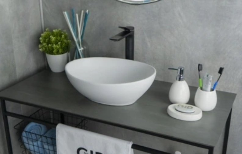 Раковина GID-ceramic N900 накладная овальная 41, керамика