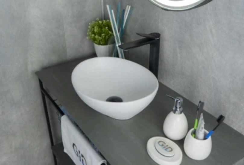 Раковина GID-ceramic N900 накладная овальная 41, керамика