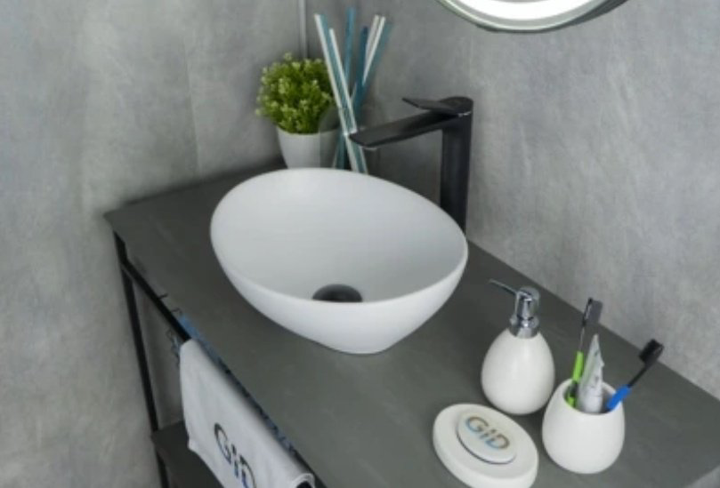 Раковина GID-ceramic N900 накладная овальная 41, керамика купить,103977
