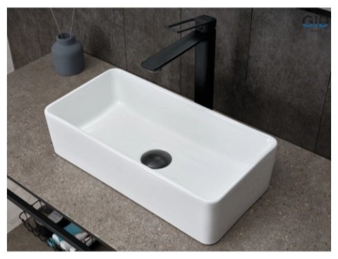 Раковина GID-ceramic N1104 накладная прямоугольная 46, керамика купить,NaN