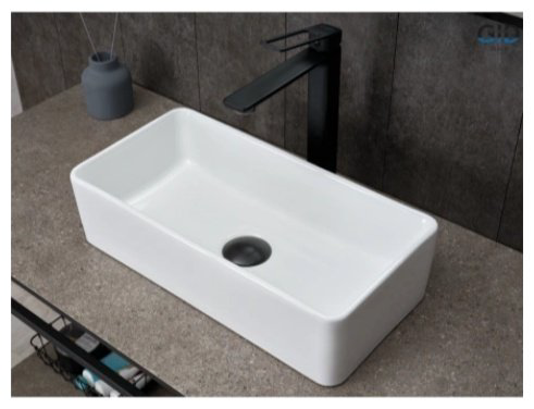 Раковина GID-ceramic N1104 накладная прямоугольная 46, керамика купить,NaN