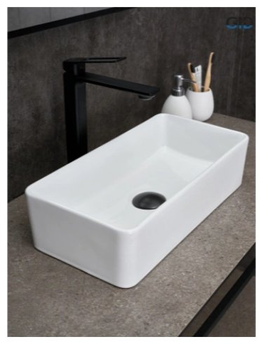 Раковина GID-ceramic N1104 накладная прямоугольная 46, керамика купить,NaN