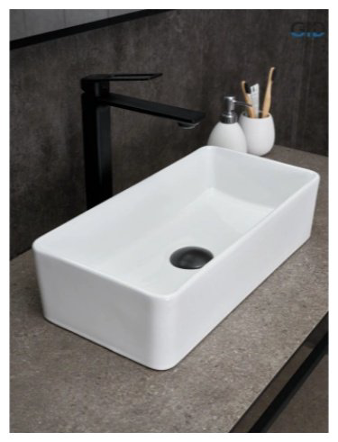Раковина GID-ceramic N1104 накладная прямоугольная 46, керамика купить,NaN