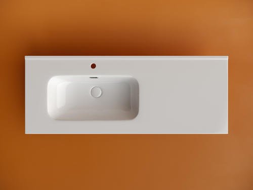 Раковина Ceramicanova CN7006L накладная прямоугольная 46.5, мрамор
