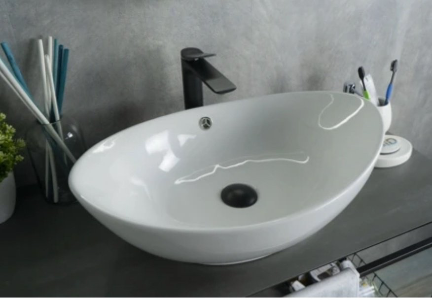 Раковина GID-ceramic N9019 накладная овальная 60, керамика купить,NaN