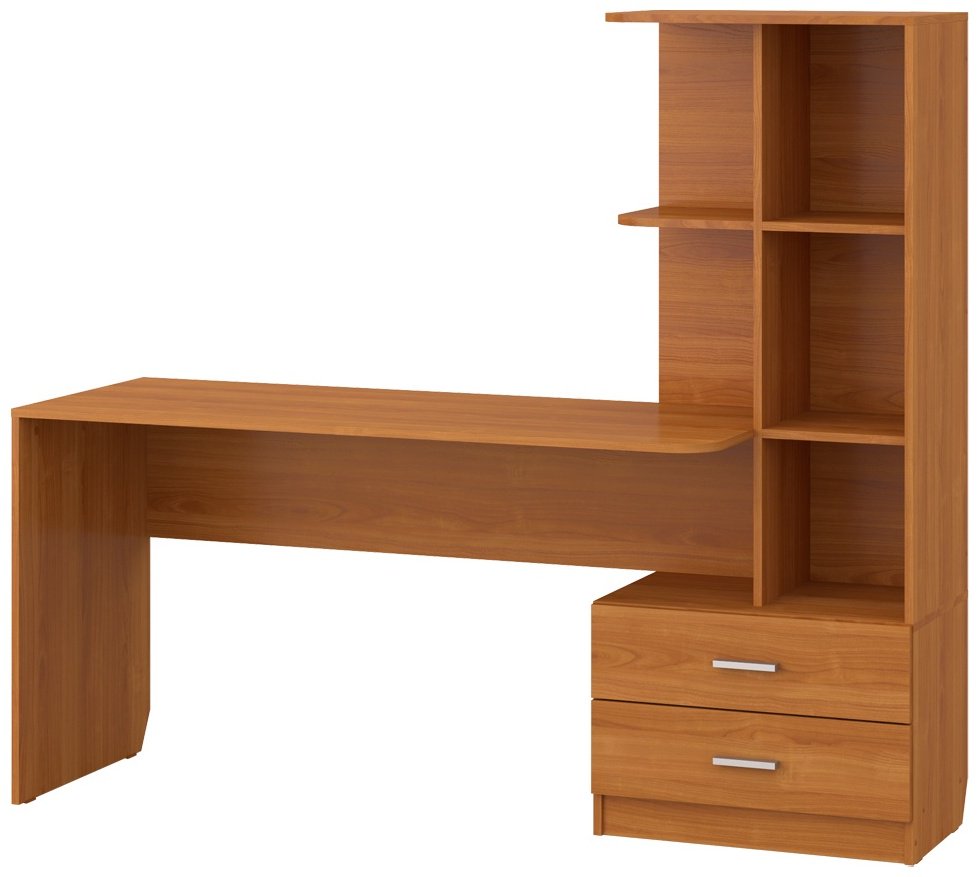 Стол компьютерный с надстройкой Ереке Мебель Lucky HM S, 170х56x150 см, коричневый, медный купить,NaN