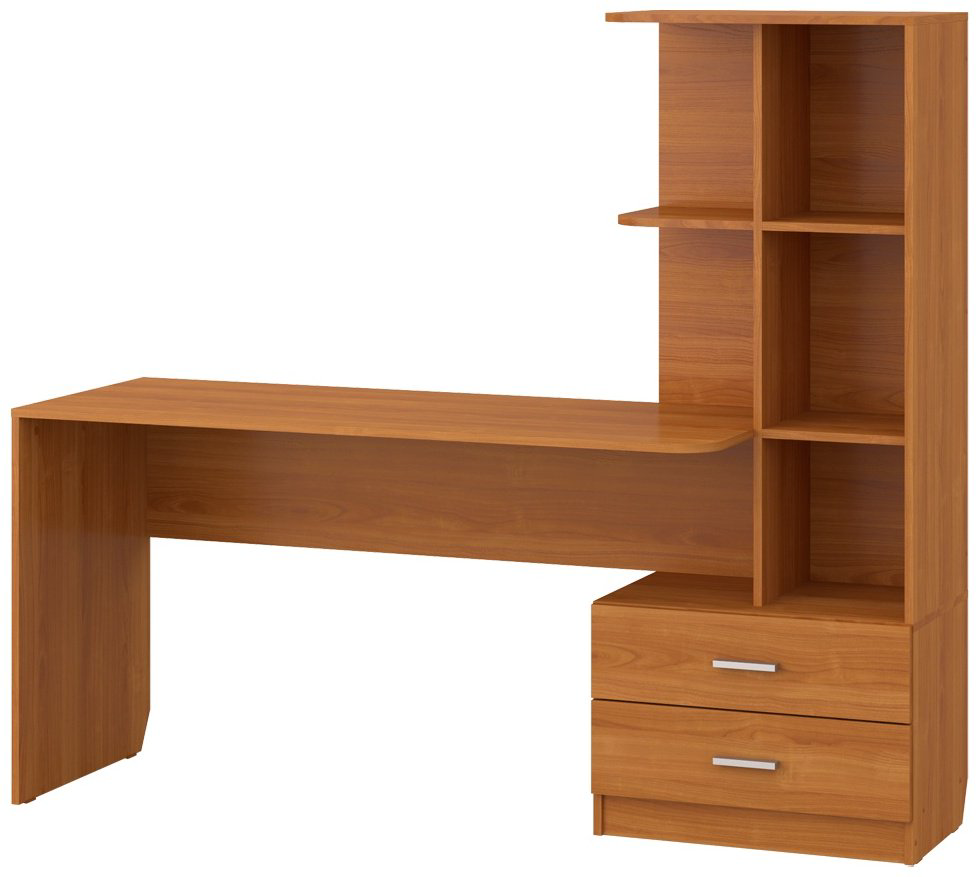 Стол компьютерный с надстройкой Ереке Мебель Lucky HM S, 170х56x150 см, коричневый, медный купить,NaN