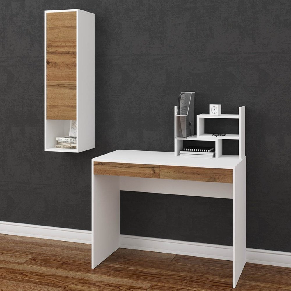 Стол письменный DOMA MODUL 1000, 100х50x76.6 см, белый, коричневый купить,NaN