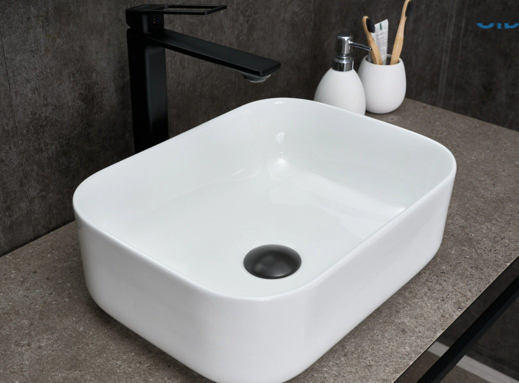 Раковина GID-ceramic N1335 накладная прямоугольная 30, керамика