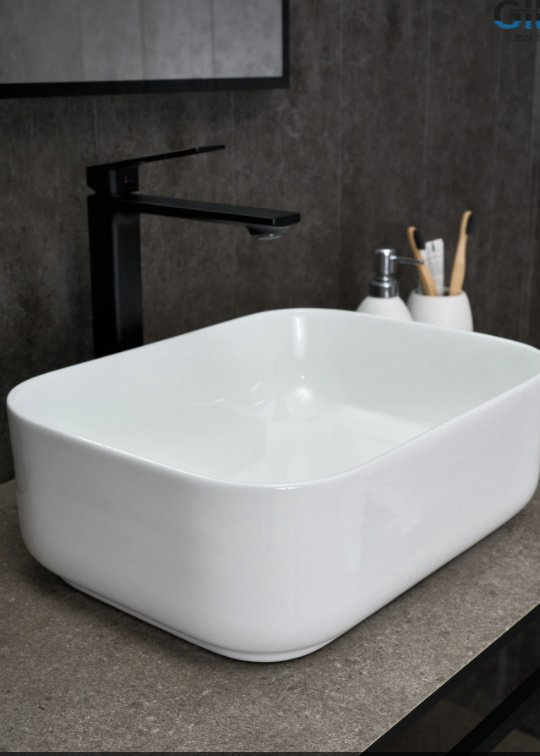 Раковина GID-ceramic N1335 накладная прямоугольная 30, керамика купить,61988