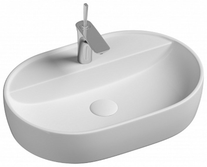 Раковина Ceramicanova CN6035 накладная овальная 60, санфарфор купить,150643