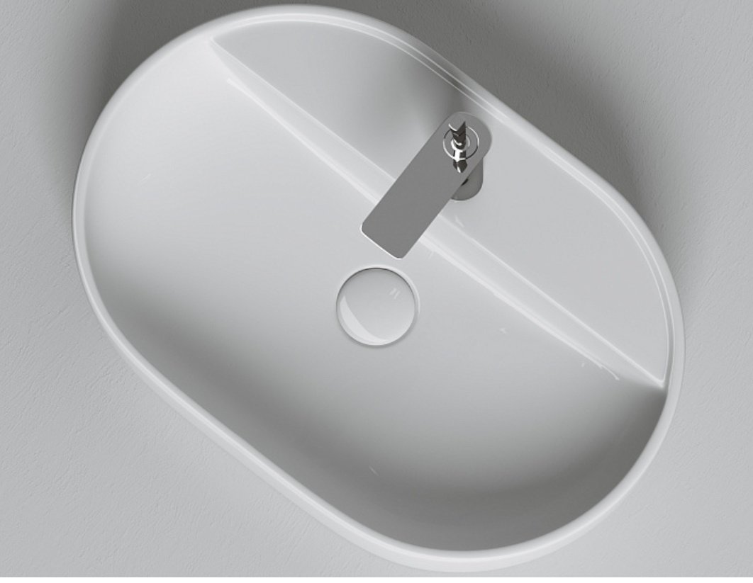 Раковина Ceramicanova CN6035 накладная овальная 60, санфарфор