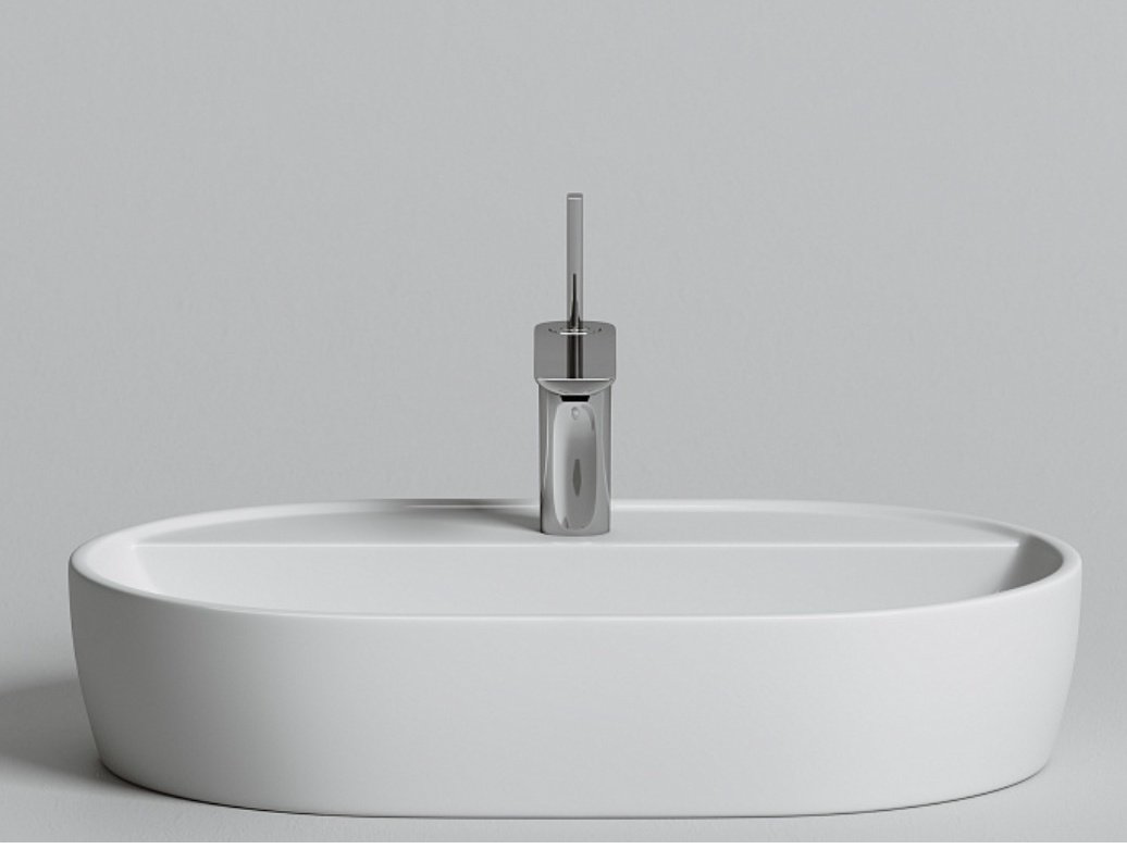 Раковина Ceramicanova CN6035 накладная овальная 60, санфарфор купить,150643