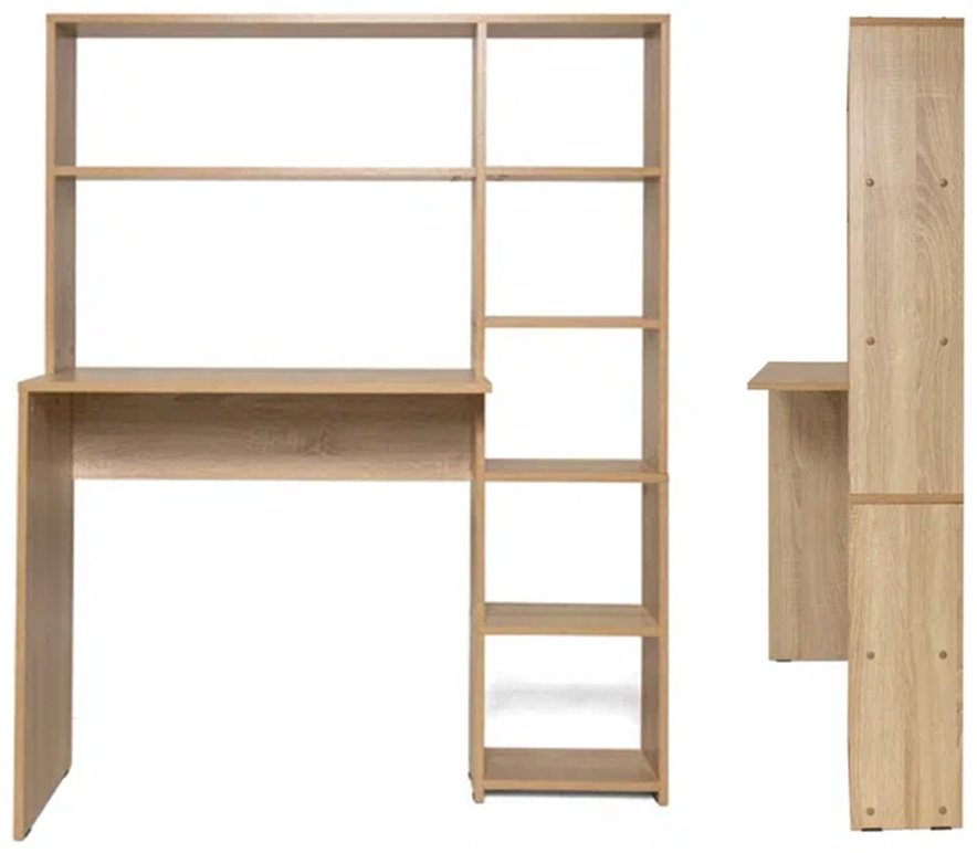 Стол компьютерный с надстройкой DOMA ST04, 113х40x142 см, коричневый, бежевый купить,NaN