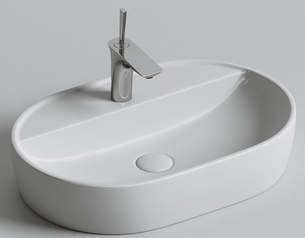 Раковина Ceramicanova CN6035 накладная овальная 60, санфарфор