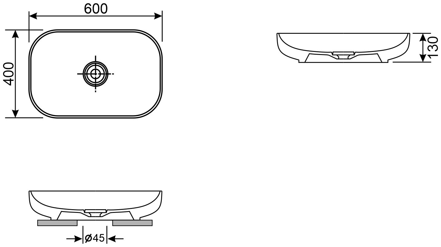 Раковина Wellsee Croquis 150301001 накладная овальная 40, фаянс купить,NaN