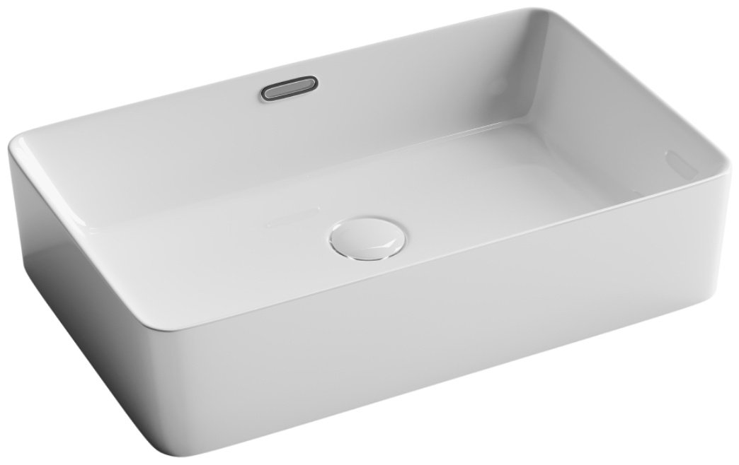 Раковина Ceramicanova CN5025 накладная прямоугольная 60, санфарфор