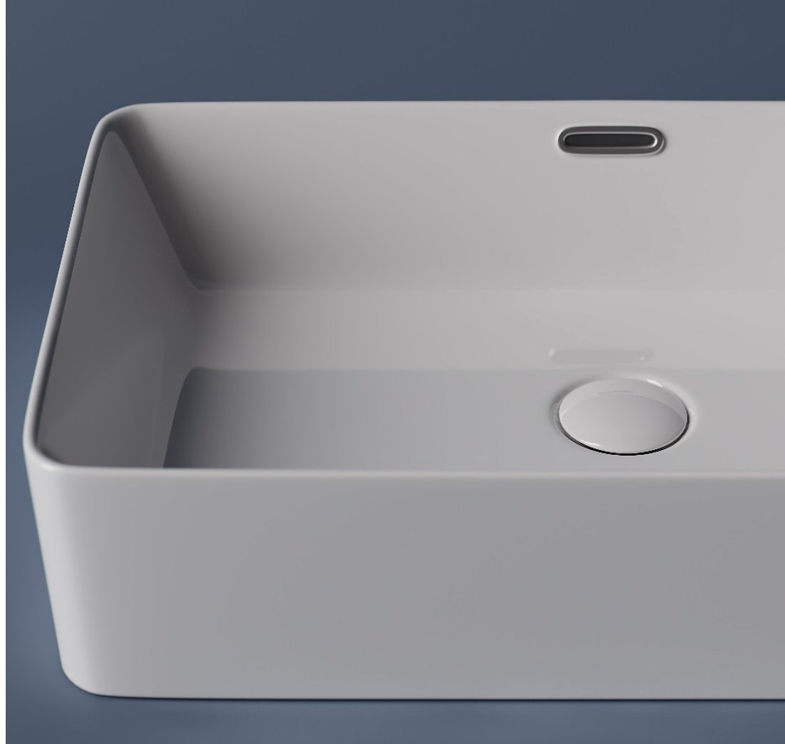 Раковина Ceramicanova CN5025 накладная прямоугольная 60, санфарфор купить,186065