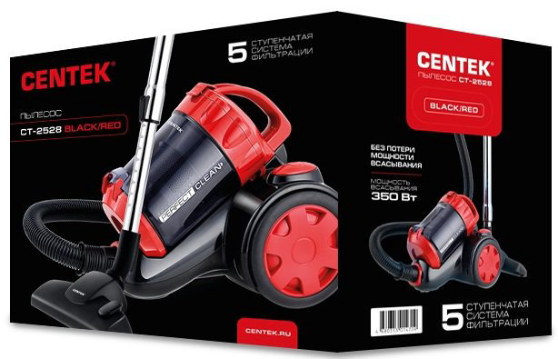 Пылесос Centek CT-2528 красный купить,NaN