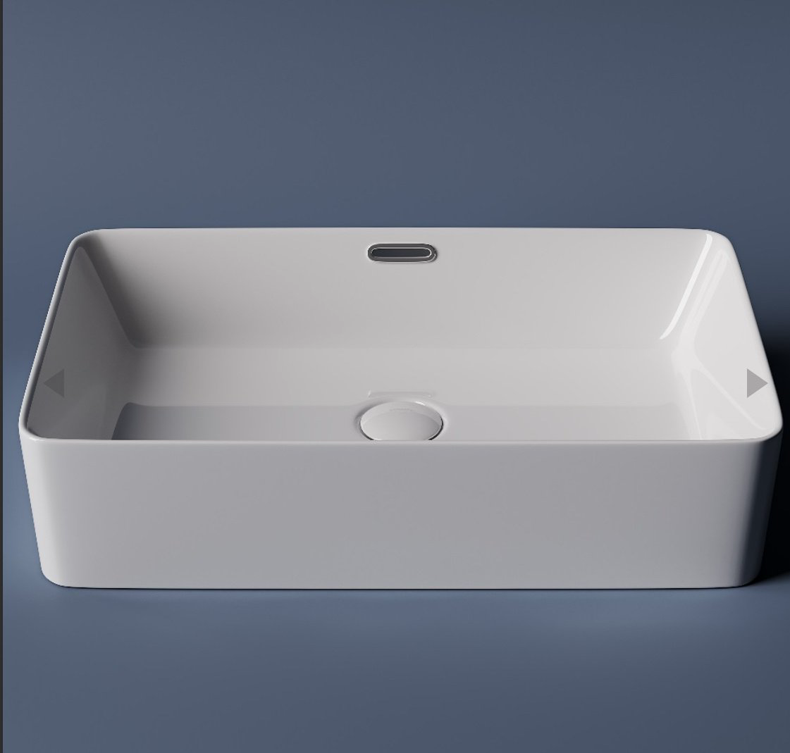 Раковина Ceramicanova CN5025 накладная прямоугольная 60, санфарфор купить,186065