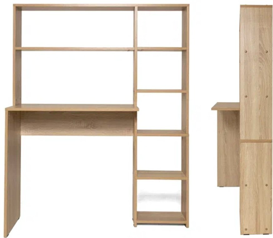 Стол компьютерный с надстройкой DOMA ST04, 113х40x142 см, коричневый, бежевый купить,NaN