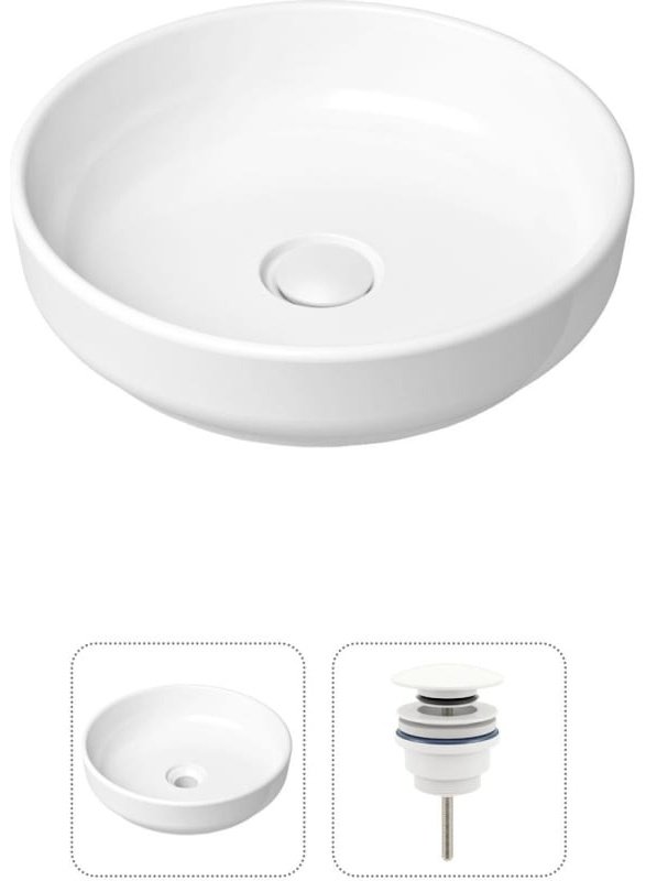 Раковина Lavinia Boho 21520827 накладная круглая 40, фарфор купить,NaN
