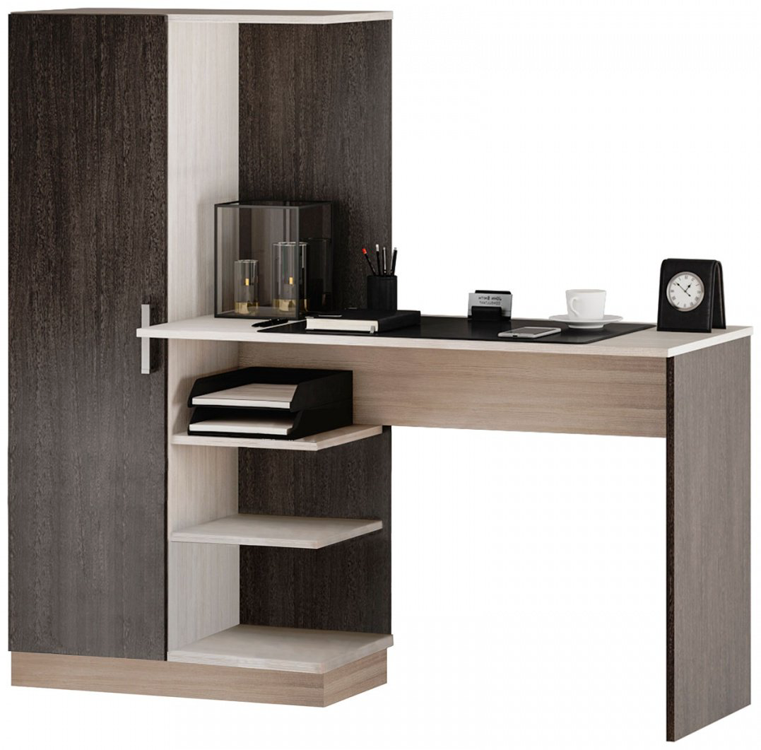 Стол компьютерный с надстройкой DOMA 111, 145х50x135 см, коричневый, бежевый купить,NaN