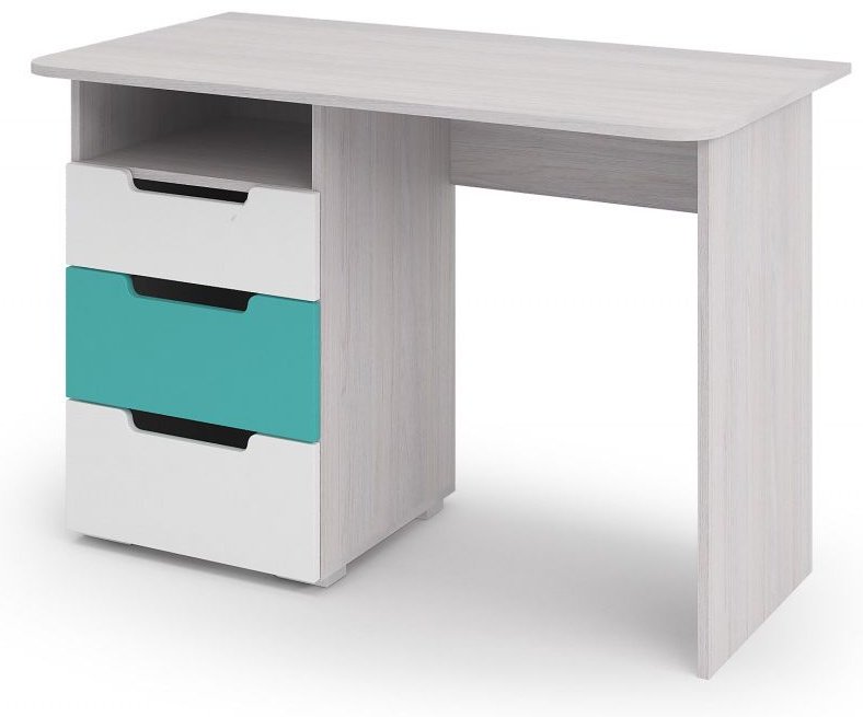 Стол письменный DOMA MIA-S, 112х60x75 см, белый, бирюзовый купить,NaN