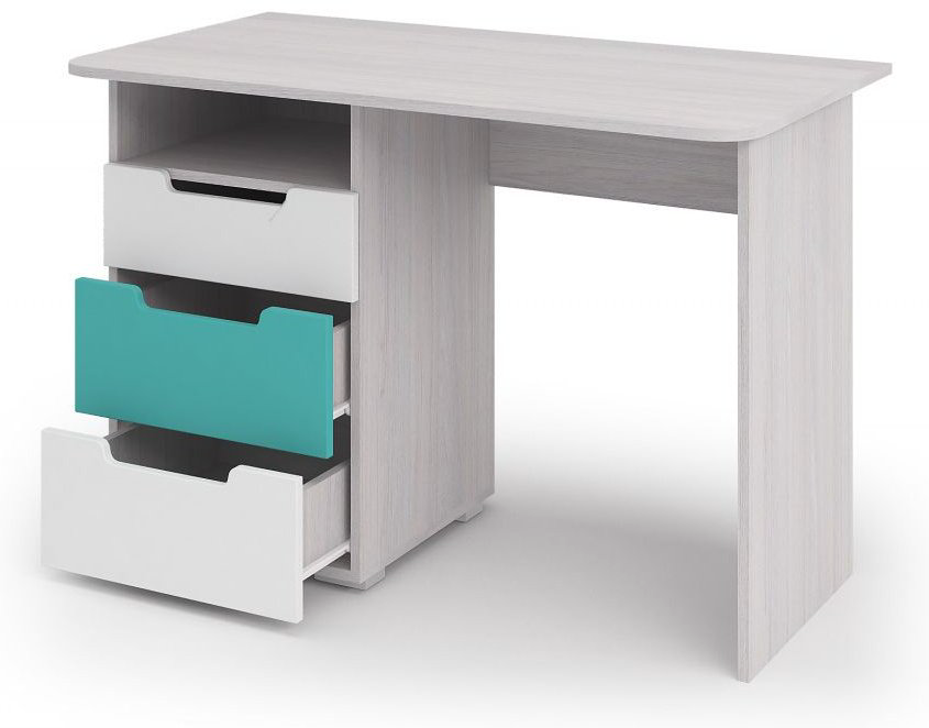 Стол письменный DOMA MIA-S, 112х60x75 см, белый, бирюзовый купить,NaN