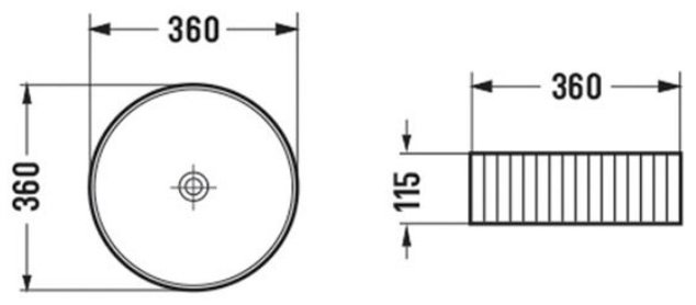 Раковина Comforty 78728MW накладная круглая 36, фарфор