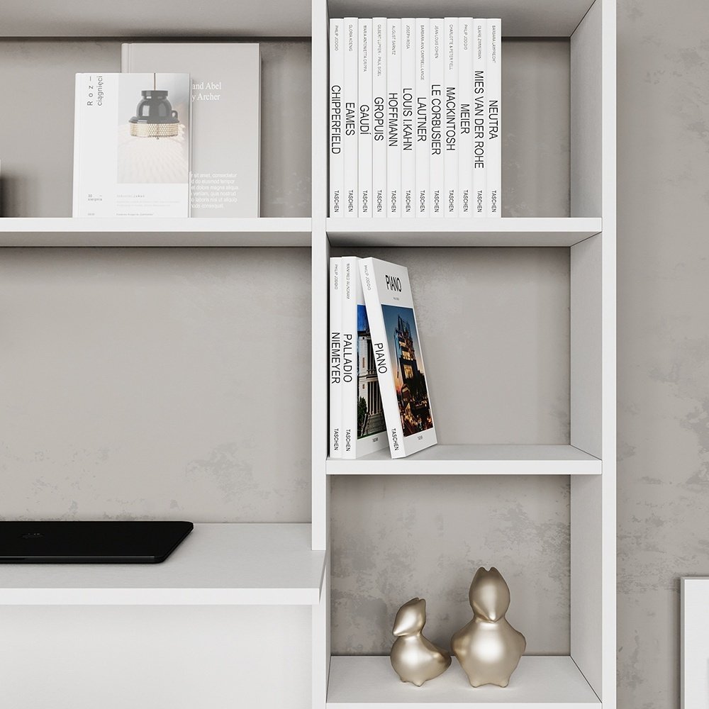 Стол компьютерный с надстройкой DOMA ST04, 113х40x142 см, белый купить,NaN