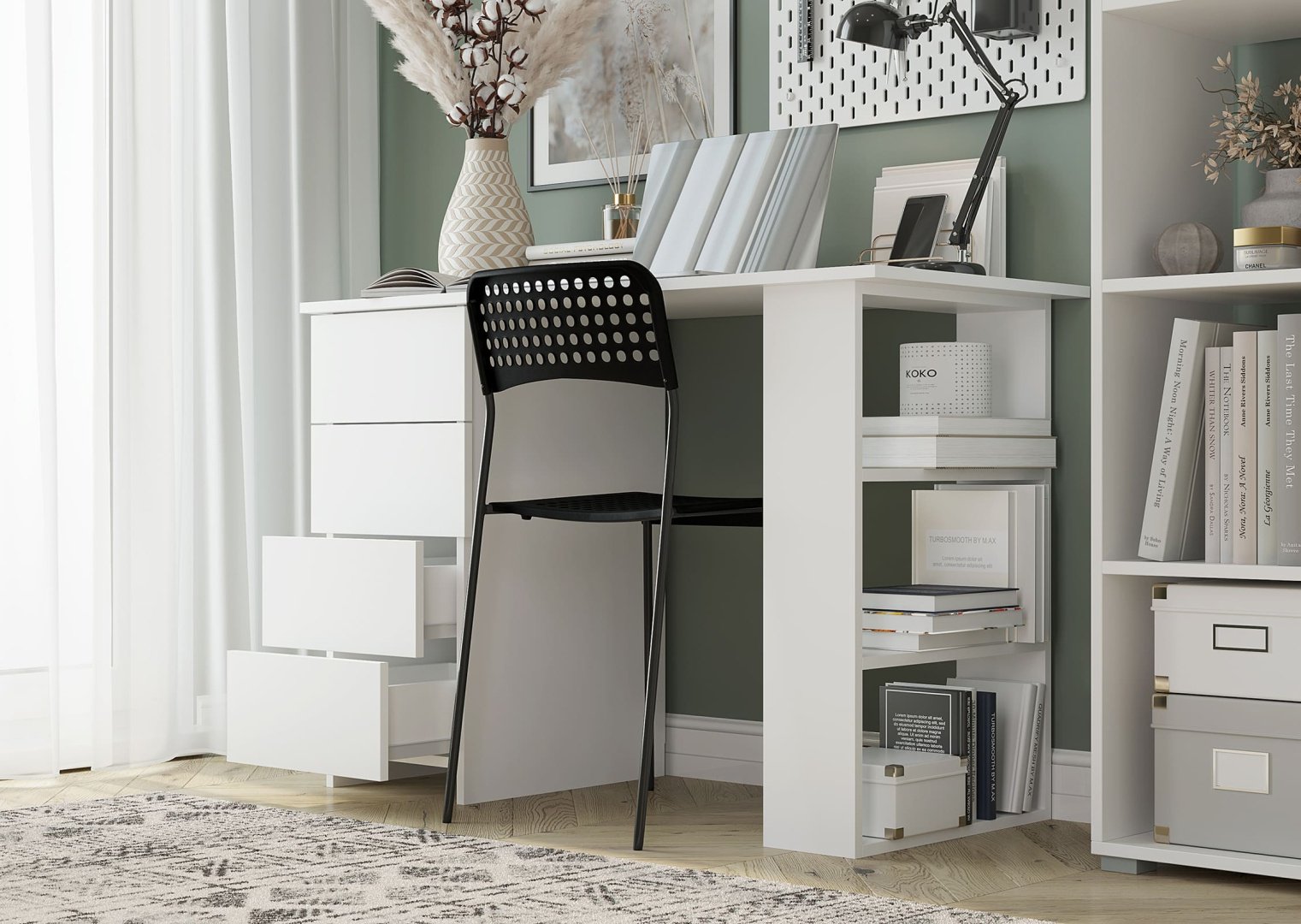 Стол письменный DOMA ASTI-3 big, 110х75x50.6 см, белый купить,NaN