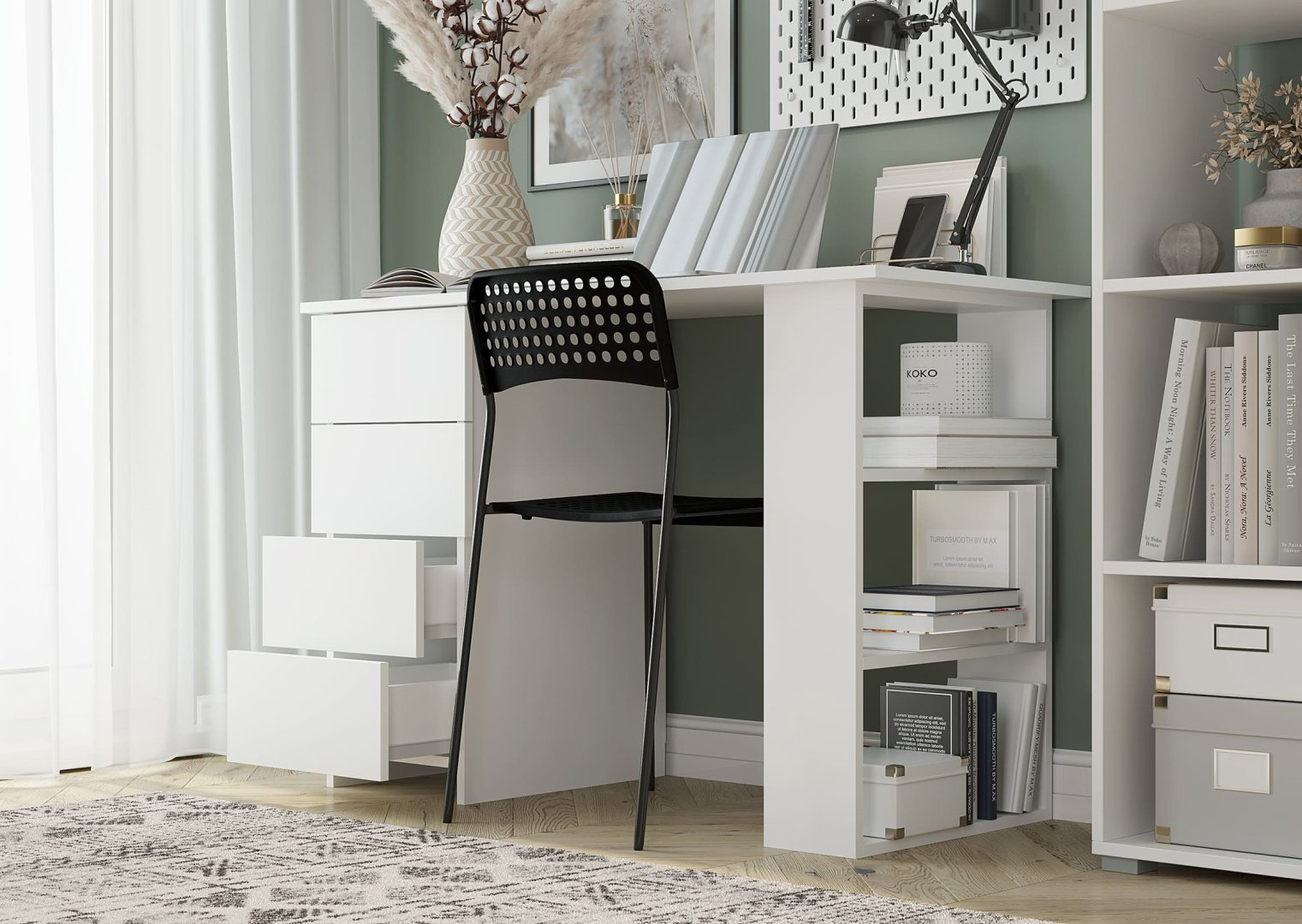 Стол письменный DOMA ASTI-3 big, 110х75x50.6 см, белый купить,NaN