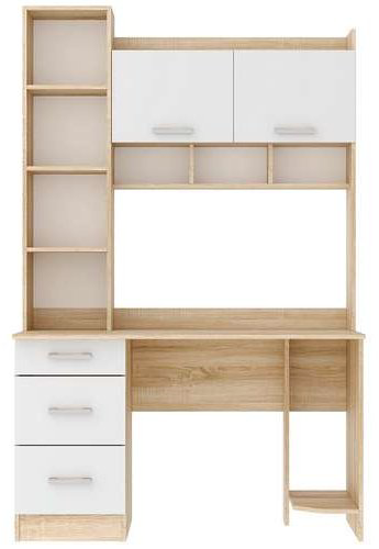 Стол компьютерный с надстройкой DOMA PKS-5, 125х60x196.8 см, белый, бежевый купить,NaN