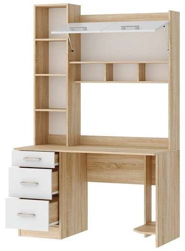 Стол компьютерный с надстройкой DOMA PKS-5, 125х60x196.8 см, белый, бежевый купить,NaN