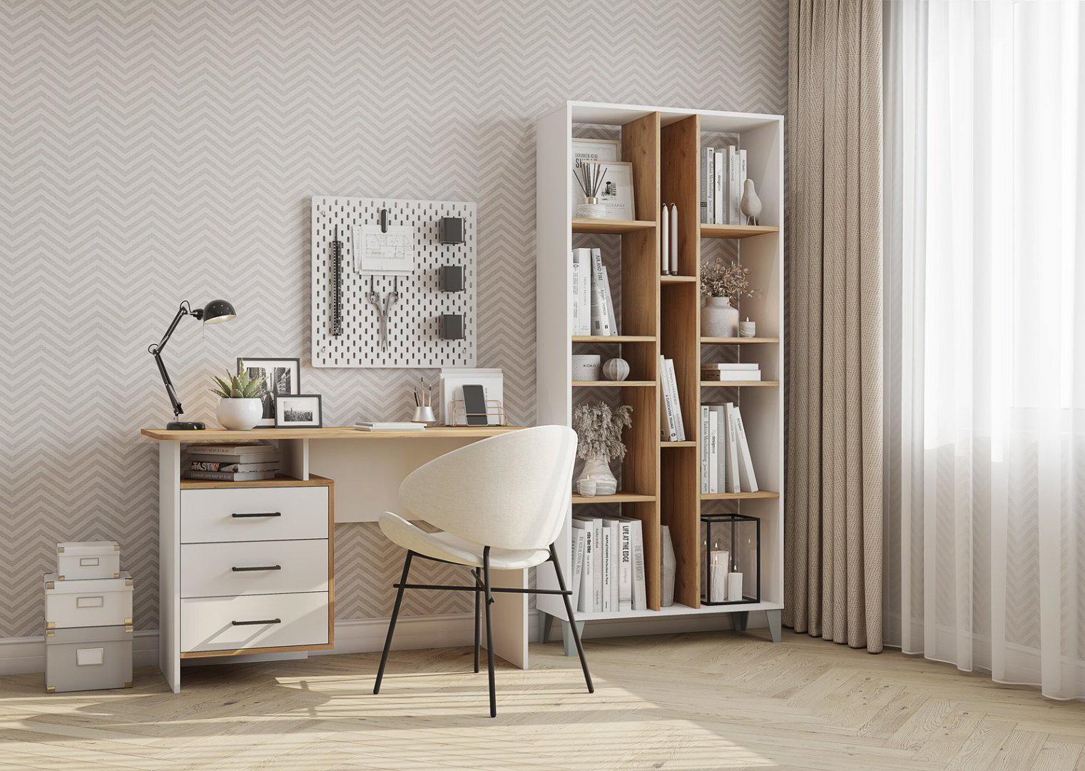 Стол компьютерный с надстройкой DOMA ASTI big светлый, 80х29x181 см, белый, коричневый купить,NaN