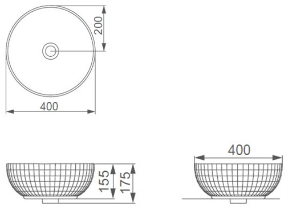 Раковина Comforty CF3075 накладная круглая 40, санфарфор купить,97709