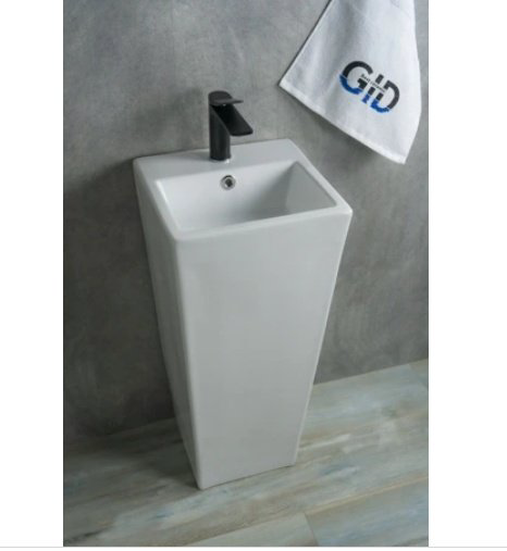 Раковина GID-ceramic Nb147 с пьедесталом прямоугольная 34, керамика купить,NaN