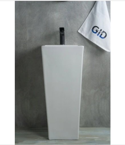 Раковина GID-ceramic Nb147 с пьедесталом прямоугольная 34, керамика купить,NaN
