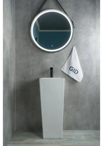 Раковина GID-ceramic Nb147 с пьедесталом прямоугольная 34, керамика купить,NaN