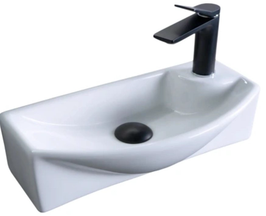 Раковина GID-ceramic 7946L подвесная прямоугольная 45, керамика