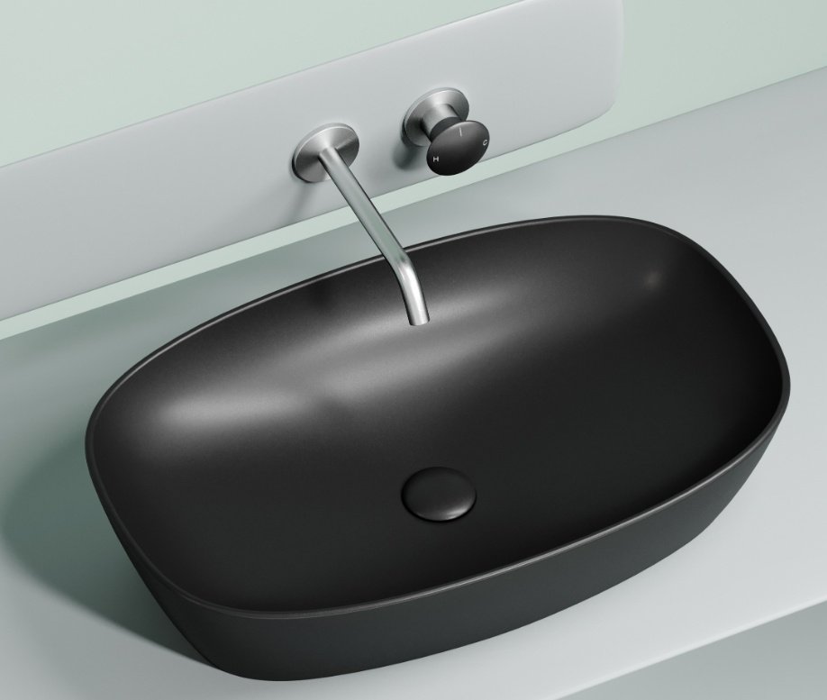 Раковина Ceramicanova CN6049MB накладная овальная 60, санфарфор