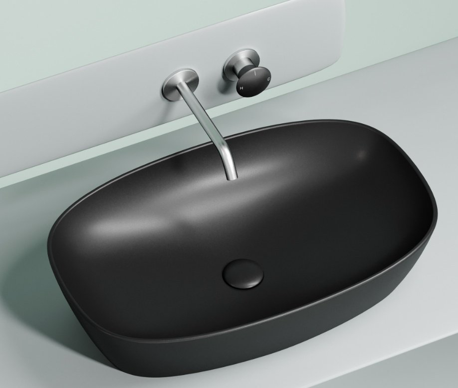 Раковина Ceramicanova CN6049MB накладная овальная 60, санфарфор купить,344668