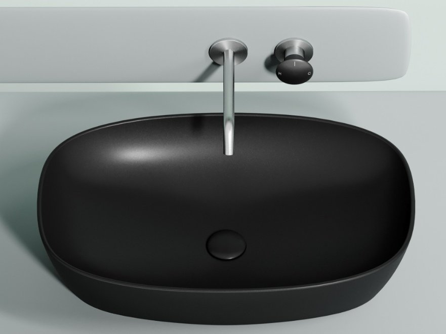 Раковина Ceramicanova CN6049MB накладная овальная 60, санфарфор