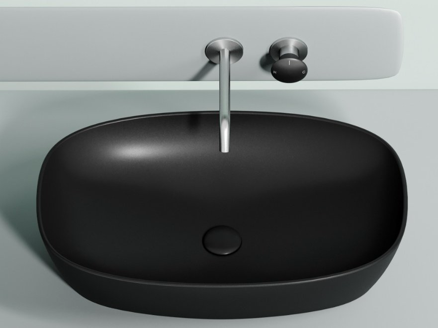 Раковина Ceramicanova CN6049MB накладная овальная 60, санфарфор купить,344668