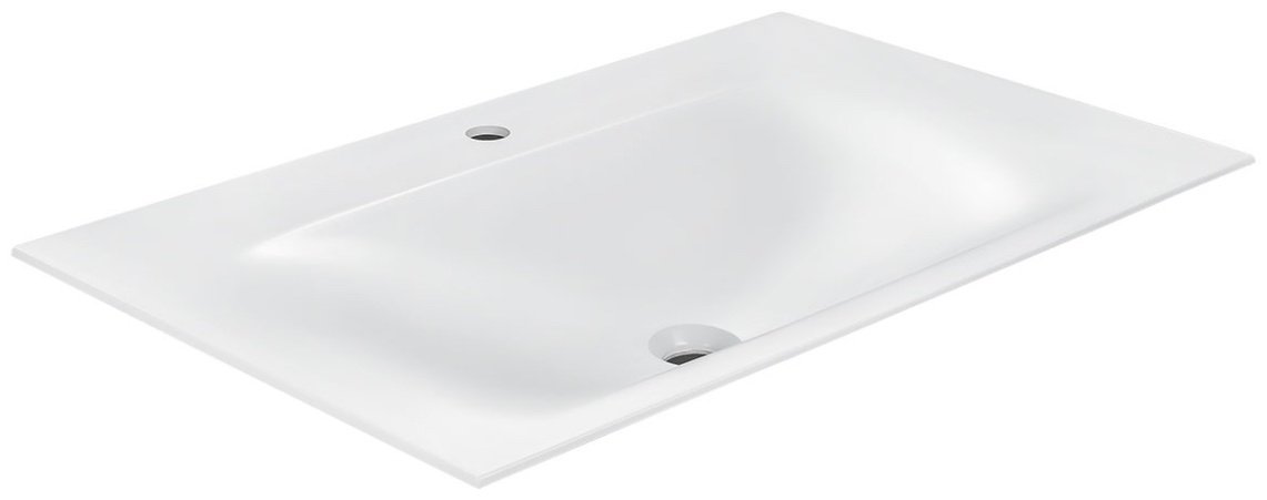 Раковина Vincea VCB-1F800W врезная прямоугольная 80, искусственный камень купить,NaN