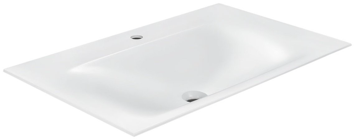 Раковина Vincea VCB-1F800W врезная прямоугольная 80, искусственный камень купить,NaN